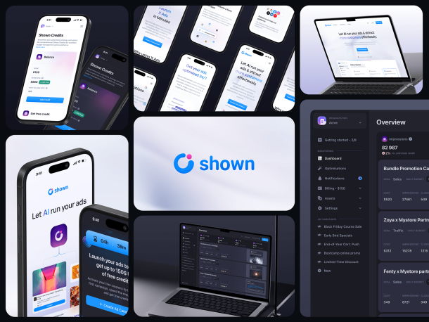 SHOWN AI | Brand Identity & Ads Platform Product Design