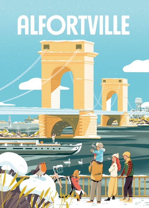Alfortville Affiche d'hiver