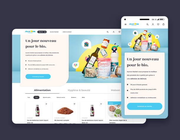 AURORE MARKET - UI DESIGN