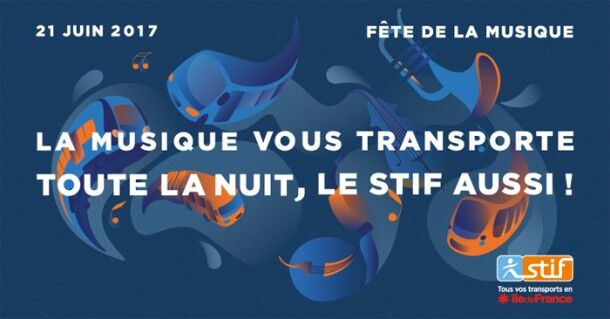 Campagne d'affichage du STIF à l'occasion de la fête de la musique