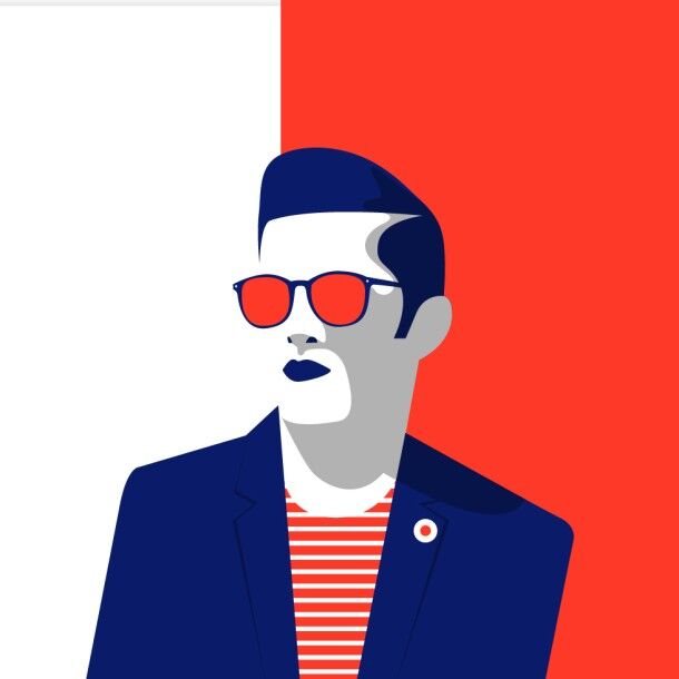 Série d'illustrations hommes & lunettes