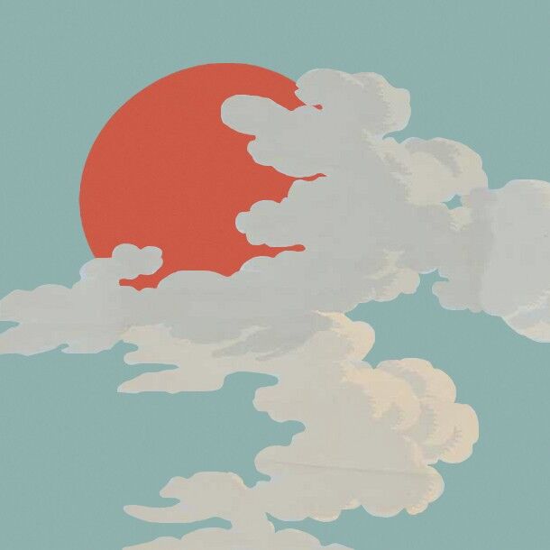 Papier peint // Le soleil a rendez-vous avec la lune