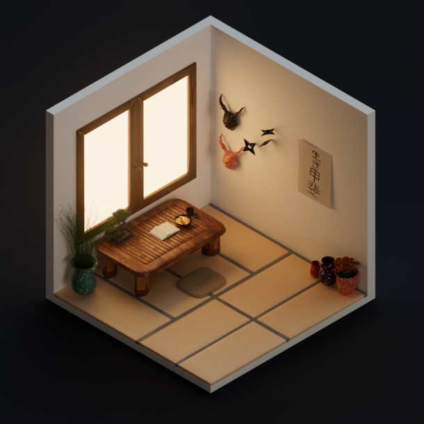 Peacefull Japanese Reading Room