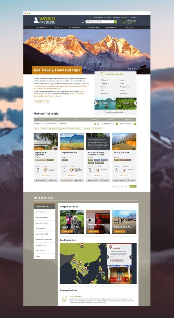 World Expeditions - Website