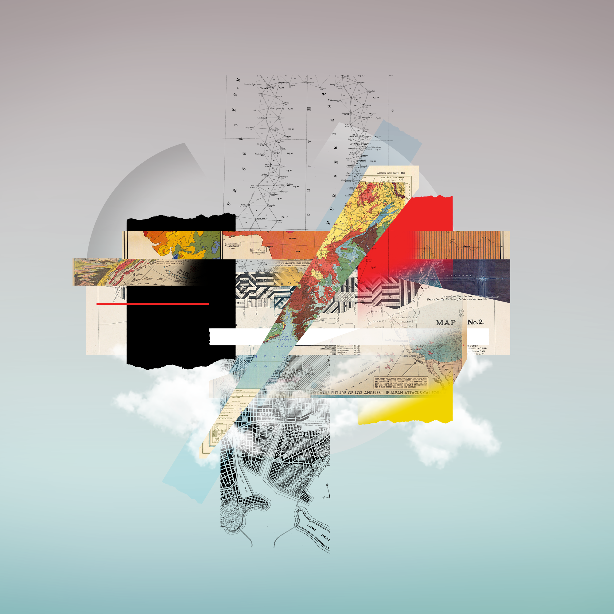 Digital Collages. Map Series