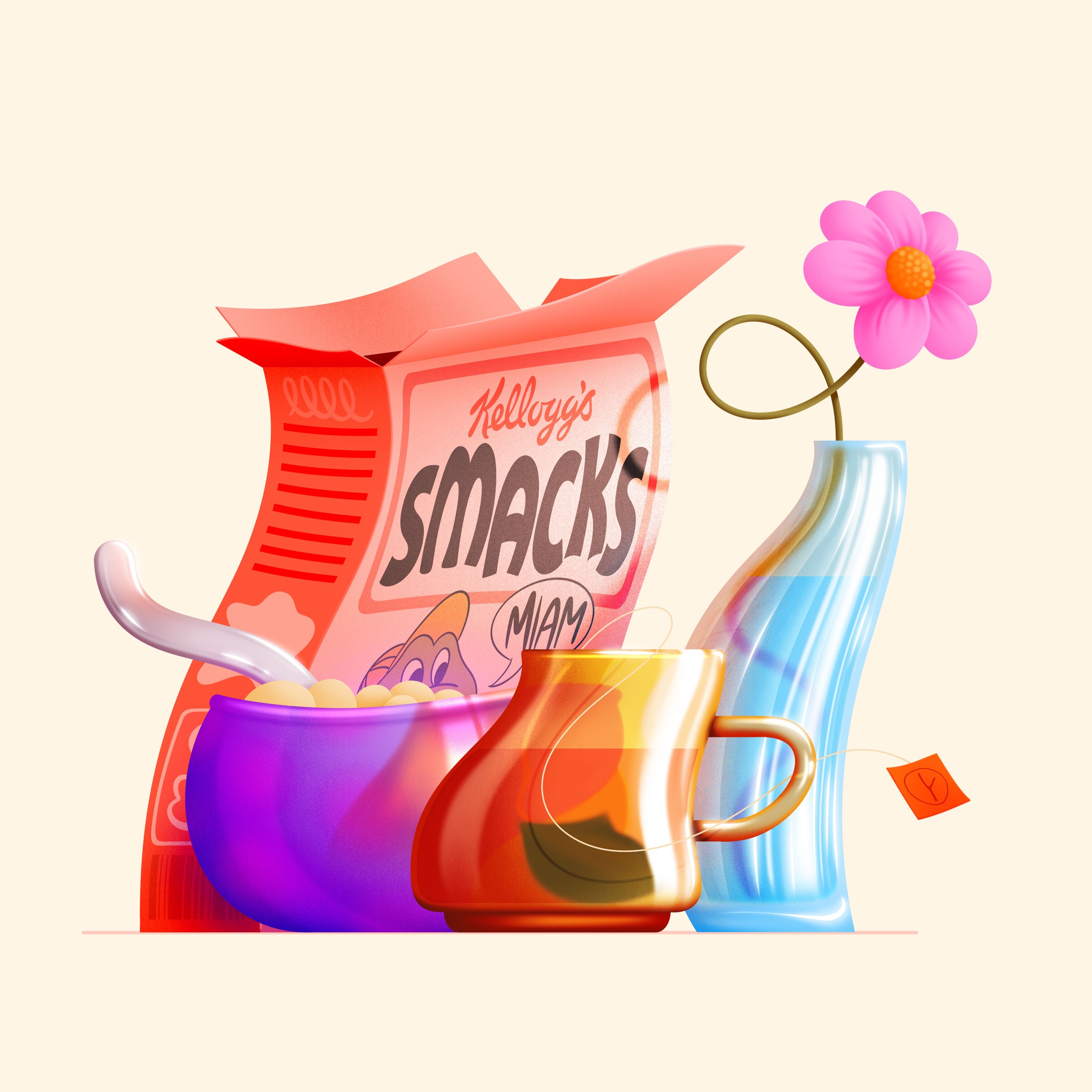 Petit déjeuner printanier